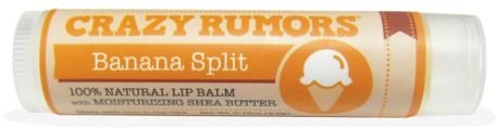100% Natural Lip Balm, Banana Split, 0.15 oz (4.4 ml) by Crazy Rumors-Bad, Skönhet, Läppvård, Läppbalsam