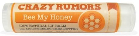 100% Natural Lip Balm, Bee My Honey, 0.15 oz (4.4 ml) by Crazy Rumors-Bad, Skönhet, Läppvård, Läppbalsam