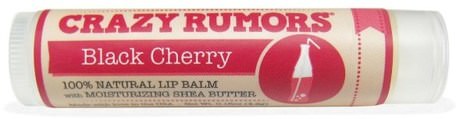 100% Natural Lip Balm, Black Cherry, 0.15 oz (4.4 ml) by Crazy Rumors-Bad, Skönhet, Läppvård, Läppbalsam