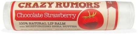 100% Natural Lip Balm, Chocolate Strawberry, 0.15 oz (4.4 ml) by Crazy Rumors-Bad, Skönhet, Läppvård, Läppbalsam
