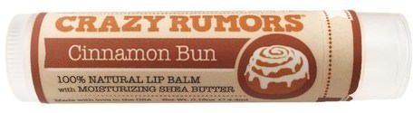 100% Natural Lip Balm, Cinnamon Bun, 0.15 oz (4.4 ml) by Crazy Rumors-Bad, Skönhet, Läppvård, Läppbalsam