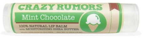100% Natural Lip Balm, Mint Chocolate, 0.15 oz (4.4 ml) by Crazy Rumors-Bad, Skönhet, Läppvård, Läppbalsam