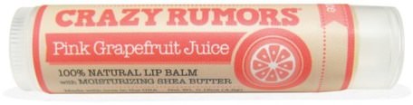 100% Natural Lip Balm, Pink Grapefruit Juice, 0.15 oz (4.4 ml) by Crazy Rumors-Bad, Skönhet, Läppvård, Läppbalsam