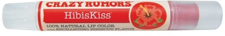 HibisKiss, 100% Natural Lip Color, Sunset.09 oz (2.5 g) by Crazy Rumors-Bad, Skönhet, Läppstift, Glans, Fodrar