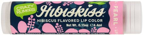 HibisKiss, Hibiscus Flavored Lip Color, Pearl, 0.15 oz (4.4 ml) by Crazy Rumors-Bad, Skönhet, Läppstift, Glans, Fodrar