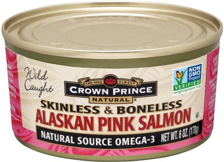 Alaskan Pink Salmon, Skinless & Boneless, 6 oz (170 g) by Crown Prince Natural-Mat, Tonfisk Och Skaldjur, Kronprins Naturlig Tonfisk Och Lax