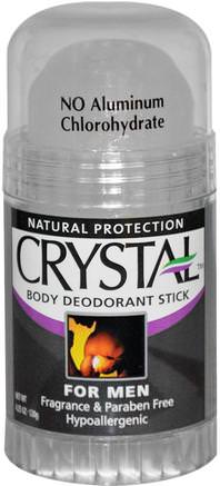 Body Deodorant Stick for Men, Fragrance Free, 4.25 oz (120 g) by Crystal Body Deodorant-Bad, Skönhet, Deodorant Stenar, Deodorant