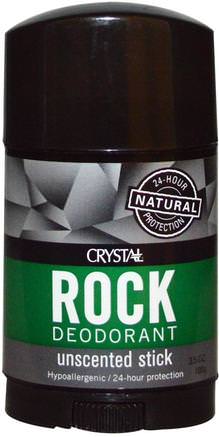 Crystal Rock Deodorant Wide Stick, Unscented, 3.5 oz (100 g) by Crystal Body Deodorant-Bad, Skönhet, Deodorant