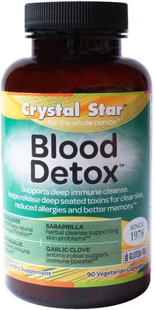 Blood Detox, 90 Veggie Caps by Crystal Star-Hälsa, Detox
