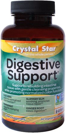 Digestive Support, 60 Veggie Caps by Crystal Star-Hälsa, Detox, Kolon Rensa