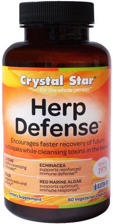 Herp Defense, 60 Veggie Caps by Crystal Star-Hälsa, Herpes