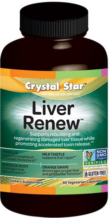Liver Renew, 90 Veggie Caps by Crystal Star-Hälsa, Leverstöd