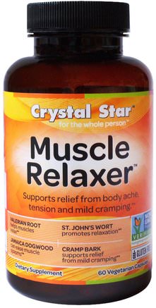 Muscle Relaxer, 60 Veggie Caps by Crystal Star-Hälsa
