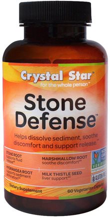 Stone Defense, 60 Veggie Caps by Crystal Star-Hälsa, Gallblåsan