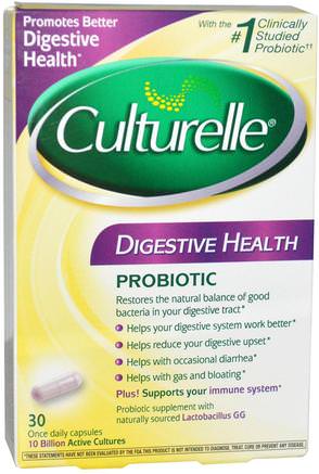 Digestive Health Probiotic, 30 Once Daily Capsules by Culturelle-Kosttillskott, Probiotika, Stabiliserade Probiotika