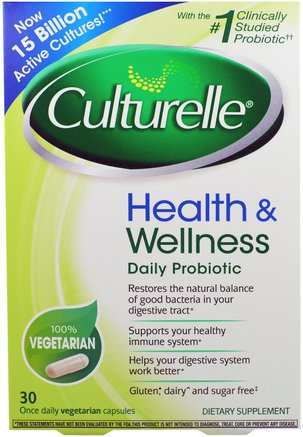 Health & Wellness Probiotic, 30 Veggie Caps by Culturelle-Kosttillskott, Probiotika, Acidophilus