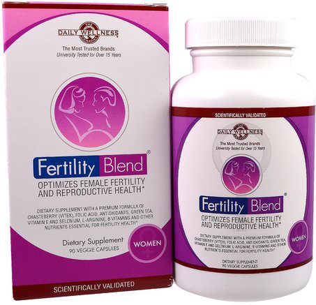Fertility Blend for Women, 90 Veggie Caps by Daily Wellness Company-Hälsa, Kvinnor, Graviditet