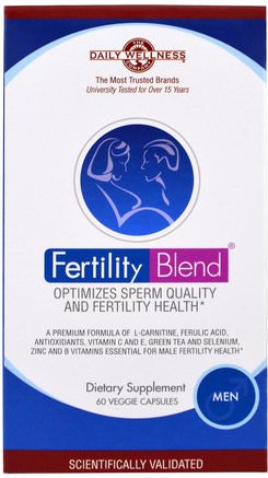 Fertility Blend, Men, 60 Veggie Caps by Daily Wellness Company-Hälsa, Män, Graviditet