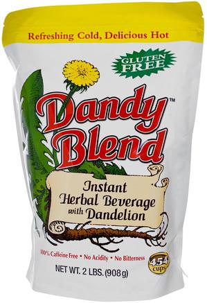 Instant Herbal Beverage with Dandelion, Caffeine Free, 2 lbs (908 g) by Dandy Blend-Mat, Örtte, Maskros Te