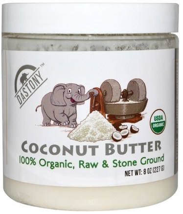Coconut Butter, 100% Organic 8 oz (227 g) by Dastony-Mat, Nötdockor