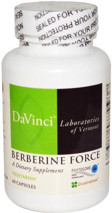 Berberine Force, 60 Capsules by DaVinci Laboratories of Vermont-Hälsa, Hjärtkardiovaskulär Hälsa, Hjärtstöd