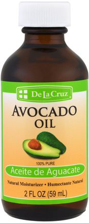 Avocado Oil, 100% Pure, 2 fl oz (59 ml) by De La Cruz-Hälsa, Hud, Avokado Olja