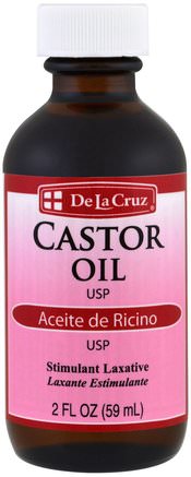 Castor Oil, 2 fl oz (59 ml) by De La Cruz-Hälsa, Hud