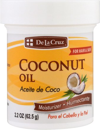 Coconut Oil, Moisturizer, 2.2 oz (62.5 g) by De La Cruz-Hälsa, Hud