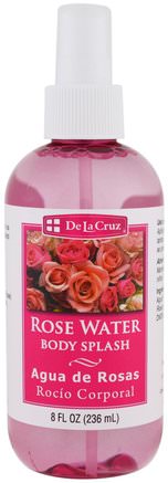 Rose Water Body Splash, 8 fl oz (236 ml) by De La Cruz-Bad, Skönhet