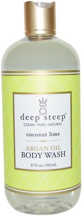 Argan Oil Body Wash, Coconut Lime, 17 fl oz (502 ml) by Deep Steep-Bad, Skönhet, Argan Bad, Duschgel