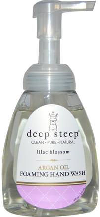 Argan Oil Foaming Hand Wash, Lilac Blossom, 8 fl oz (237 ml) by Deep Steep-Bad, Skönhet, Arganbad