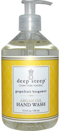 Argan Oil Hand Wash, Grapefruit Bergamot, 17.6 fl oz (520 ml) by Deep Steep-Bad, Skönhet, Arganbad