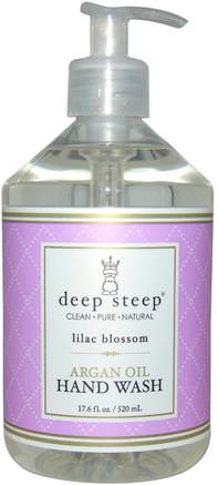 Argan Oil Hand Wash, Lilac Blossom, 17.6 fl oz (520 ml) by Deep Steep-Bad, Skönhet, Tvål