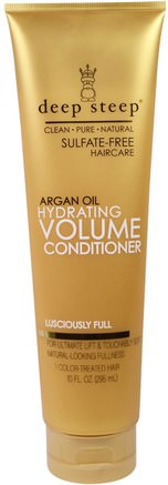 Argan Oil, Hydrating Volume Conditioner, Lusciously Full, 10 fl oz (295 ml) by Deep Steep-Bad, Skönhet, Hår, Hårbotten, Schampo, Balsam, Balsam