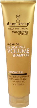 Argan Oil, Hydrating Volume Shampoo, Lusciously Full, 10 fl oz. (295 ml) by Deep Steep-Bad, Skönhet, Hår, Hårbotten, Schampo, Balsam