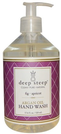 Argan Oil Liquid Hand Wash, Fig Apricot, 17.6 fl oz (520 ml) by Deep Steep-Bad, Skönhet, Tvål
