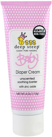 Baby Diaper Cream, Unscented, 4 oz (113 g) by Deep Steep-Barns Hälsa, Diapering, Blöja Krämer
