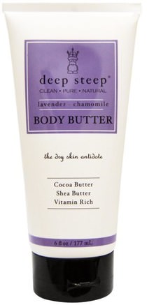 Body Butter, Lavender - Chamomile, 6 fl oz (177 ml) by Deep Steep-Hälsa, Hud, Kroppsbrännare, Bad, Skönhet, Sheasmör