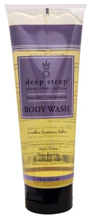 Body Wash, Lavender - Chamomile, 8 fl oz (237 ml) by Deep Steep-Bad, Skönhet, Sheasmör, Duschgel