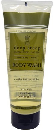 Body Wash, Rosemary - Mint, 8 fl oz (237 ml) by Deep Steep-Bad, Skönhet, Duschgel