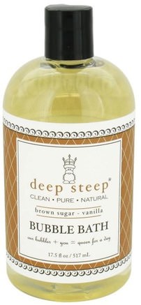 Bubble Bath, Brown Sugar - Vanilla, 17 fl oz (503 ml) by Deep Steep-Bad, Skönhet, Bubbelbad