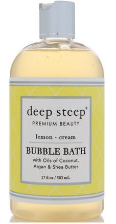 Bubble Bath, Lemon Cream, 17 fl oz (503 ml) by Deep Steep-Sverige