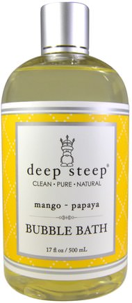 Bubble Bath, Mango - Papaya, 17 fl oz (503 ml) by Deep Steep-Bad, Skönhet, Bubbelbad