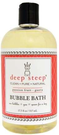 Bubble Bath, Passion Fruit - Guava, 17 fl oz (503 ml) by Deep Steep-Bad, Skönhet, Bubbelbad
