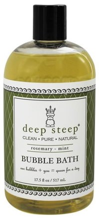 Bubble Bath, Rosemary - Mint, 17 fl oz (503 ml) by Deep Steep-Bad, Skönhet, Bubbelbad