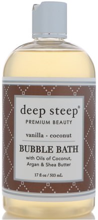 Bubble Bath, Vanilla - Coconut, 17 fl oz (503 ml) by Deep Steep-Sverige