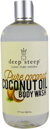 Coconut Oil Body Wash, Pure Coconut, 17 fl oz (502 ml) by Deep Steep-Bad, Skönhet, Duschgel