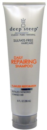Daily Repairing Shampoo, Flawless Restoration, 10 fl oz (295 ml) by Deep Steep-Bad, Skönhet, Hår, Hårbotten, Schampo, Balsam