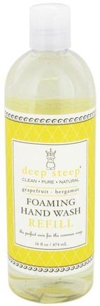 Foaming Hand Wash Refill, Grapefruit - Bergamot, 16 fl oz (474 ml) by Deep Steep-Bad, Skönhet, Tvål, Påfyllnad