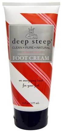 Foot Cream, Candy - Mint, 6 fl oz (177 ml) by Deep Steep-Bad, Skönhet, Fötter Fotvård, Krämer Fot